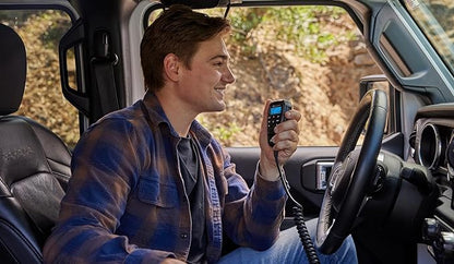 Midland – MXT575J - Jeep® 50 Watt GMRS MicroMobile® Two-Way Radio - Farms Ranches Overlanding Trails Off-Roaders - 8 Repeater Channels - Compact Design External Magnetic Mount 2.1dB Unity Gain Antenna