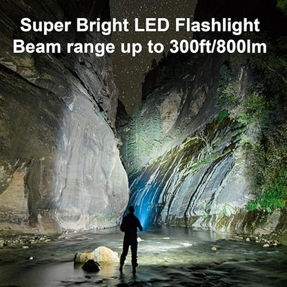 Rechargeable Flashlight,USB C High Lumens Zoomable Small LED Flashlight 4 Modes Plastic Lantern Torch with Side Light Carabineer Clip Portable Flash Lights for Camping Emergency Cycling