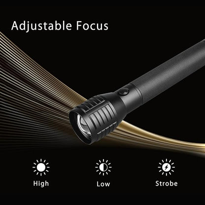 Heavy Duty 3 D-Cell Flashlight, Zoomable Flash Light, Ultra Bright Flashlights for Camping, Hiking, Home
