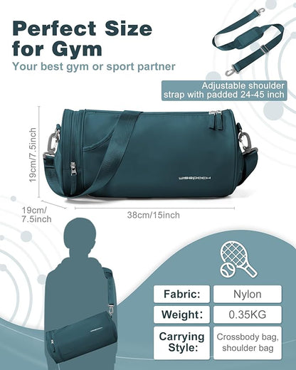 Small Gym Bag for Women,Waterproof Workout Bag Mini Duffle Bag Womens Spotrs Gym Bags Small Travel Duffel Bag with Wet Pocket Carry on Weekender Bags for Dance Swimming,Gym,Yoga,Fitness Dark Blue