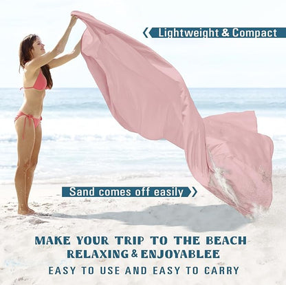Beach Blanket Sandproof Waterproof 78''×81''1-5 Adults Oversized,Compact Lightweight Durable Beach Mat for Travel Camping Hiking Picnic Blanket