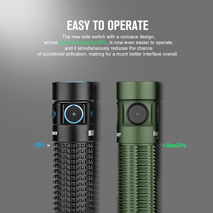 OLIGHT Baton3 Pro Rechargeable Flashlights, 1500 Lumens EDC Flashlight with MCC3, Compact Pocket Flashlight with L-Shape Stand and High-Performance LED for Camping and Emergency (Neutral White)
