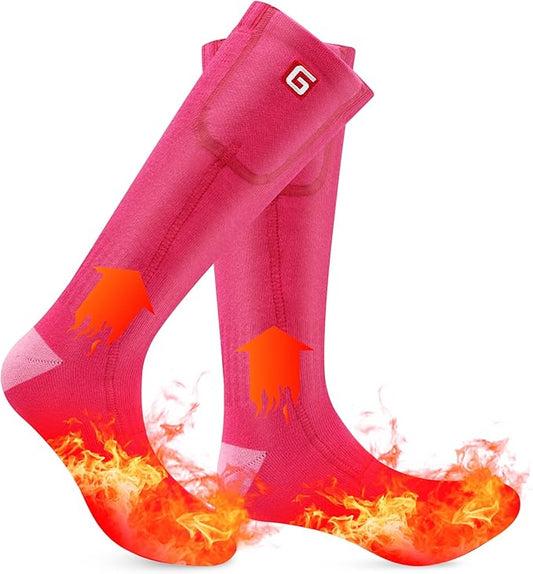 SVPRO Electric Heated Socks Men Women Rechargeable Heating Socks Washable Battery Thermal Foot Warmer Socks Winter Warm Socks