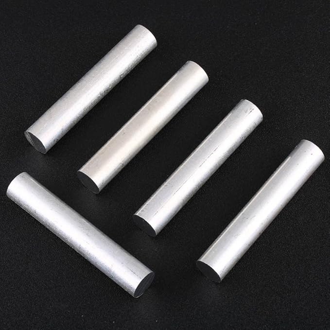F-ber 5pcs 4inch(100mm)/5inch(127mm) Long OD16mm(0.63") High Purity 99% Magnesium Metal Rod Mg Fire Starter Survival Emergency Rod Well Sparks for Camping Hiking