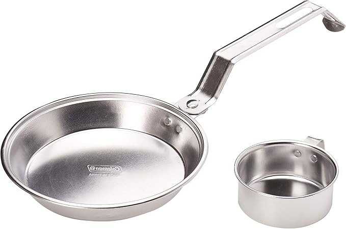 Coleman 5-Piece Outdoor Cooking Set, Includes Frying Pan, Pot with Lid, Plate, & Cup, Outdoor Aluminum Mess Kit for Camping, Tailgating, RVs, & Outdoor Cooking