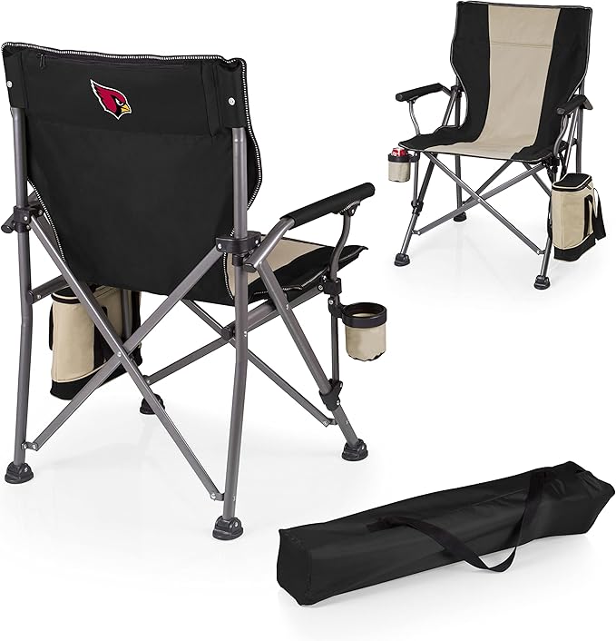 PICNIC TIME NFL Outlander Folding Camping Cooler, Heavy Duty Beach Chair