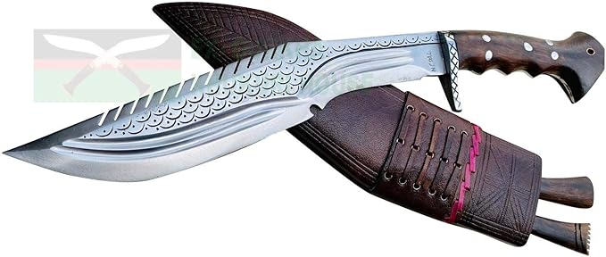 Genuine Kukri Double Edge Dragon Spine 12 inch Full Tang Khukuri - Handmade By Ex Army Khukuri House in Nepal.