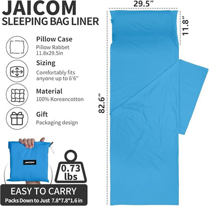 Sleeping Bag Liner Ultralight - Travel Sheets for Hotel, Portable & Comfortable & Quick-Drying Adult Sleep Sack for Camping, Business Trips, Traveling, Hostel