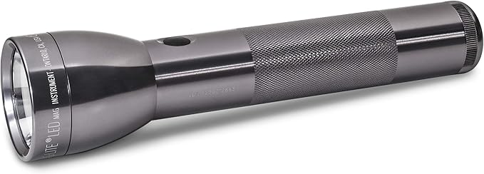 Maglite ML300L LED 2-Cell D Flashlight, Gray