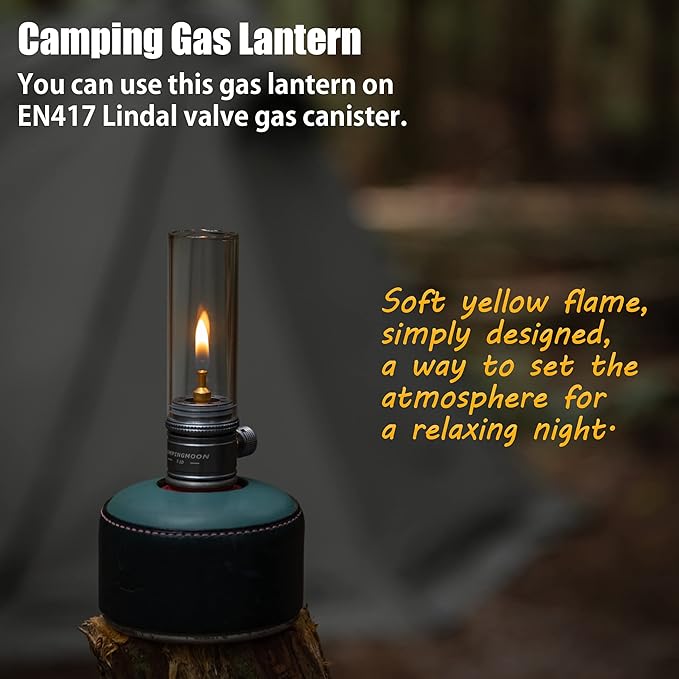 CAMPINGMOON Camping Gas Lantern Gas Candle T-1D