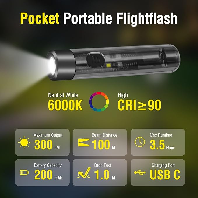 BORUIT S1 Pen Light USB C Rechargeable Keychain EDC Flashlight 80 Lumens Super Bright Pocket Mini Flashlight with 5 Light Modes for Camping Work and Emergencies (Grey)