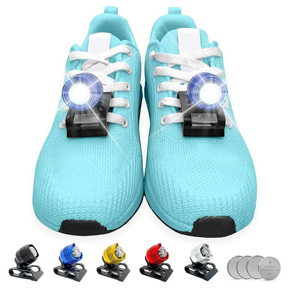 Running lights for runners,Lights for walking at night,IPX5 Running shoe lights waterproof,Shoe light,2Pcs Shoe headlights Used for Dog Walking, Walking Tours Camping, Suitable for Adults Kids(Blue)