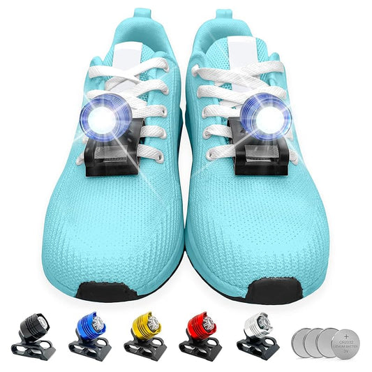 Running lights for runners,Lights for walking at night,IPX5 Running shoe lights waterproof,Shoe light,2Pcs Shoe headlights Used for Dog Walking, Walking Tours Camping, Suitable for Adults Kids(Blue)