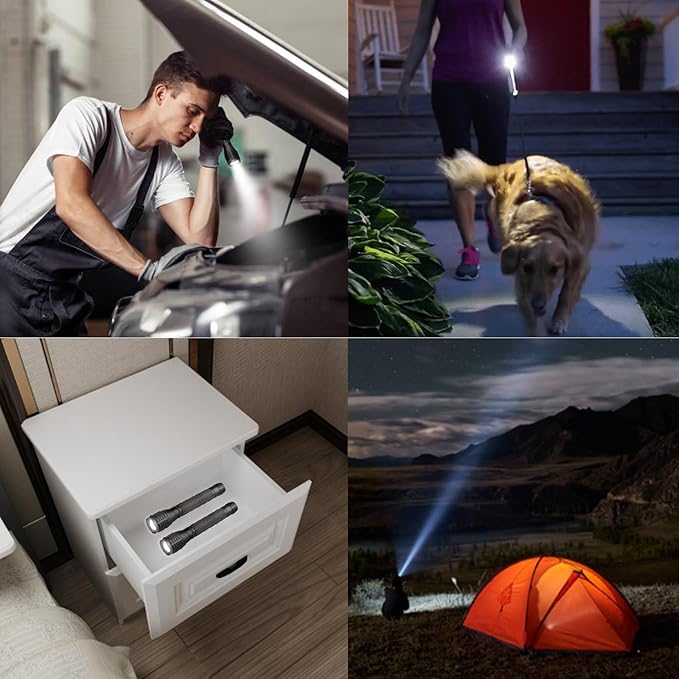 LED Flashlight - 3 Modes, 2000 Lumen,Super Bright, Powerful, Zoomable Handheld Torch Light for Camping Outdoor & Emergency Everyday Use (2-Pack)