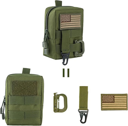 Tactical Molle Pouch Compact EDC Bag Utility Tool Pouch Durable 600D Nylon Small Travel Bag Molle Accessories Organizer for Outdoor Activity