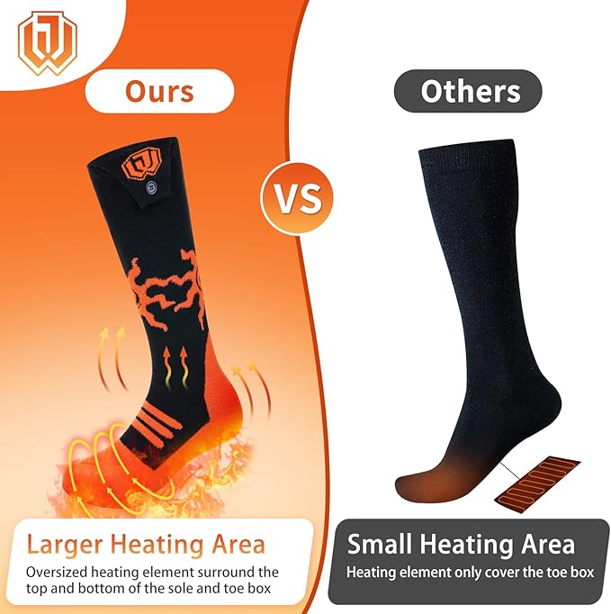 Heated Socks for Men Women with APP Control Rechargeable Electric Heating Socks Washable Foot Warmer for Winter Hunting Skiing Fishing Climbing Hiking 5000mAh Battery