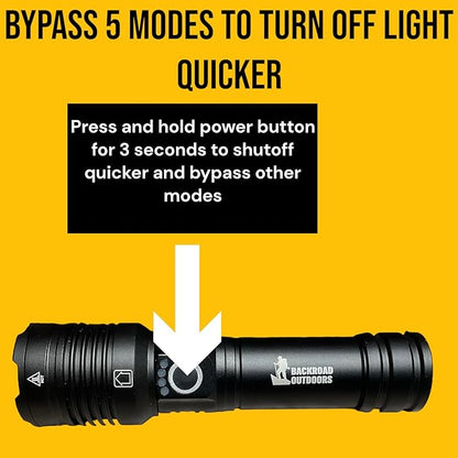 250000 Lumens Bright LED Rechargeable Flashlight 5 Modes Tactical Camping Fast Charging Waterproof (XHP50)