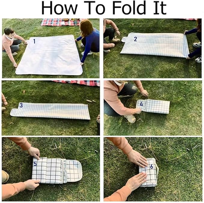 K Y KANGYUN Extra Large Picnic Blanket Outdoor Beach Blankets, Water-Resistant Foldable Sandproof Blankets Cute Picnic Mat for Beach, Camping Grass Lawn Park Mats (White, 80x60 in)