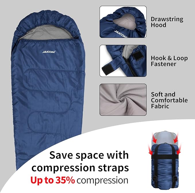 Cold Weather Mummy Sleeping Bag 15°F Extreme 3-4 Season Sleeping Bag for Adults - 0 Degree Winter Sleeping Bag, Machine Washable for Hiking Backpacking & Outdoor Activities