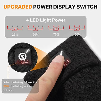 SNOW DEER Heated Socks for Men Women, 7.4V Rechargeable Battery Electric Socks, Heated Ski Socks for Hunting Fishing Camping Hiking Skiing Foot Warmer