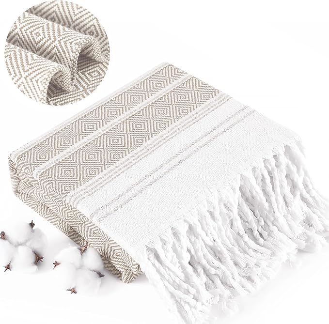 Giant Turkish Beach Towel Boho Beach Throw Blanket Anti Resistant Sand Free Quick Dry Lightweight Sandless Cloud Hawaii Honeymoon Travel Essentials Xl Big Huge Jumbo Women Summer Vacation Gift