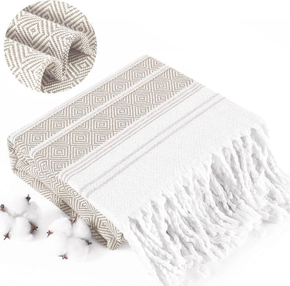 Giant Turkish Beach Towel Boho Beach Throw Blanket Anti Resistant Sand Free Quick Dry Lightweight Sandless Cloud Hawaii Honeymoon Travel Essentials Xl Big Huge Jumbo Women Summer Vacation Gift