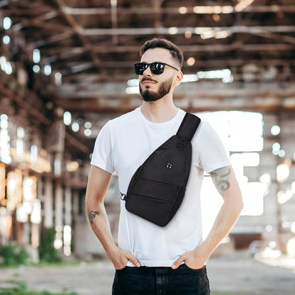 Crossbody Bags for Women Men Trendy Sling Bag Bakpack Casual Chest Bag with Convertible Shoulder Strap
