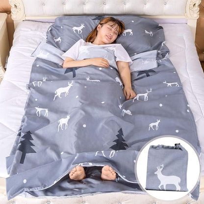 Sleeping Bag Liner Ultralight Travel Sheet Dirt-Proof Travel Camping Sheet Sleeping Sheet Hotel Sheet for Outdoor Travel Hiking Hotels Picnics