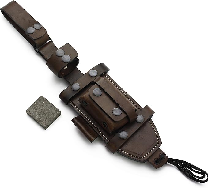 GCS Handmade Brown Bushcraft/Hunter Leather Right/Left Hand Horizontal Knife Knives Sheath - GCS 224