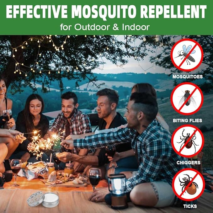 Mosquito Repellent for Patio, Indoors Mosquito Repellant, Mosquitoes Deterrent for Yard, Mosquito Control for Room, Keep Mosquito Away Ticks and Gnats,Indoor Mosquito Repellents 2-Pack, White