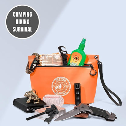 Tactiko Heavy-Duty 2L Splash Water Resistant Zipper Pouch - Hold-All Organizer for Dry Bags, Travel Bags