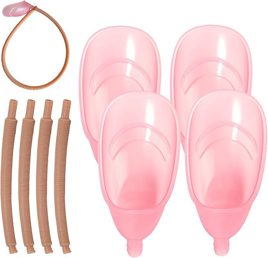 Female Urination Device,Portable Urinal Allows Women to Pee Standing Up,Female Pee Funnel with Retractable Hose, Reusable Women Pee Funnel for Camping,Hiking,Outdoor Activities,Travel(set of 4)