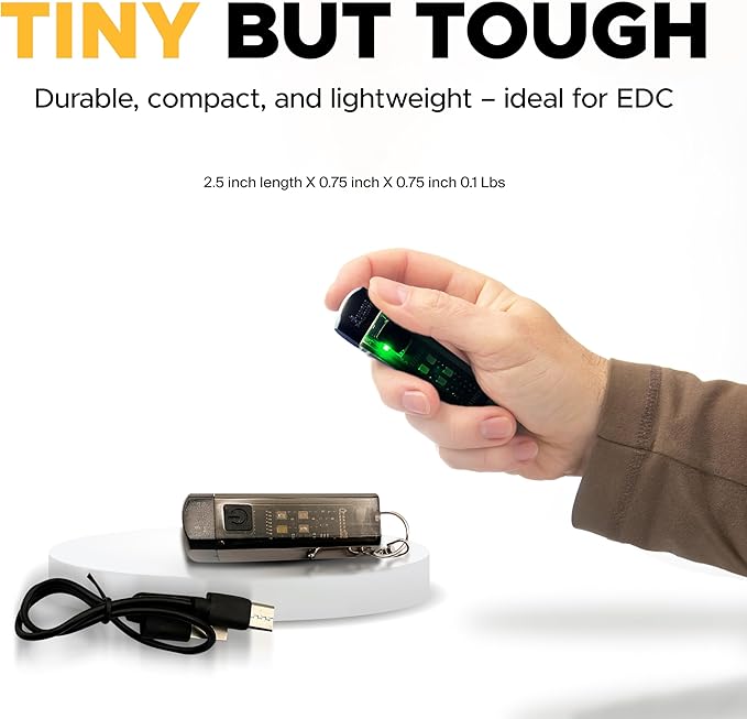 200 Lumen Rechargeable Keychain Flashlight Waterproof