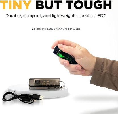 200 Lumen Rechargeable Keychain Flashlight Waterproof