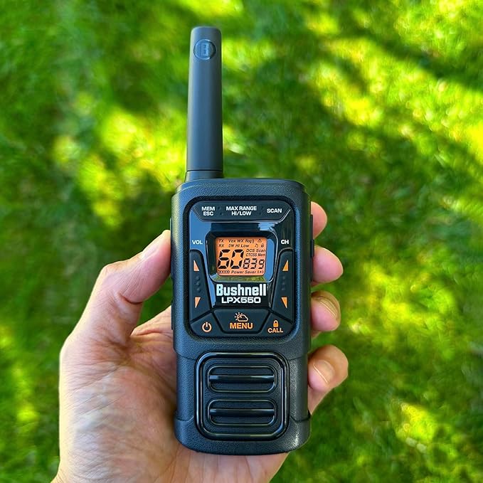 New Bushnell LPX550 Walkie Talkie Radio - Reliable Quality, Rugged Design, 2W Power for 36 Miles of Range, Two Way Radios Equipped for Wherever Life Takes You (2 Pack)