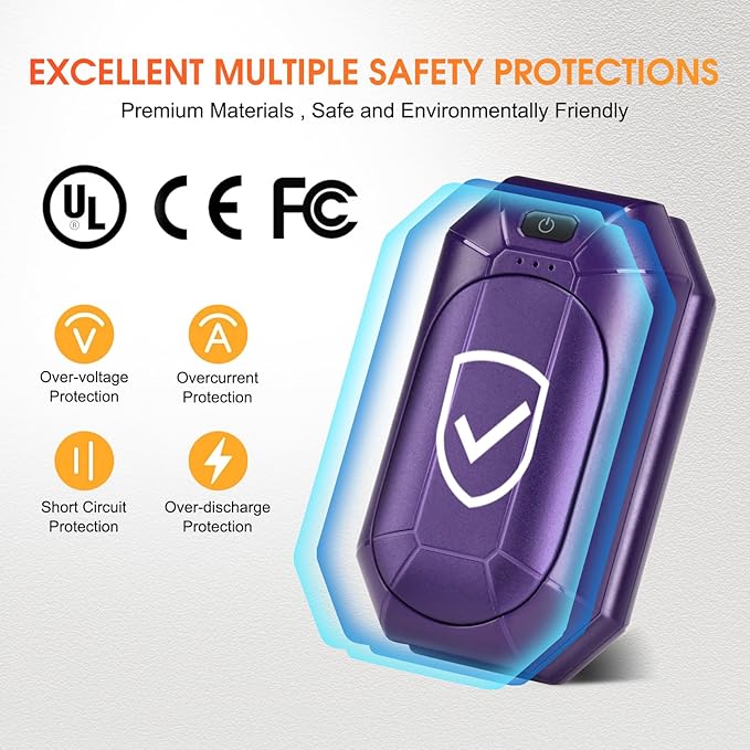 2 Pcs Mini Hand Warmer Rechargeable, 2000mAh*2 Portable Hand Warmer Reusable, 3 Levels Temperature Adjustable 2 in 1 Hand Warmer, Outdoor Indoor Warm Gift for Men Women Children