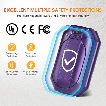 2 Pcs Mini Hand Warmer Rechargeable, 2000mAh*2 Portable Hand Warmer Reusable, 3 Levels Temperature Adjustable 2 in 1 Hand Warmer, Outdoor Indoor Warm Gift for Men Women Children