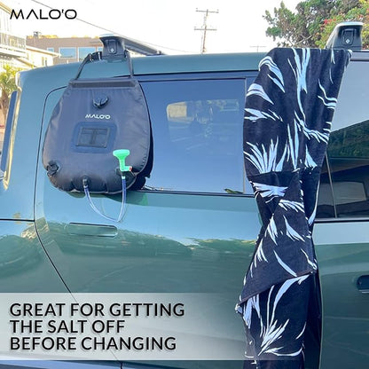 Malo'o 5 gallon/20L Portable Solar Shower Bag, Solar Heating Camping Shower Bag with Removable Hose and On-Off Switchable Shower Head for Camping Gear, Surfing, Beach, Swimming, Outdoor Travel, hiking