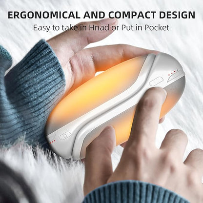 Hand Warmers Rechargeable, 2 Pack Electric Hand Warmer, 7200mAh Portable Reusable Hand Warmer, Pocket Size, 3S Fast Warming up for Heat Therapy, Prevent Chilblain, Outdoor Activity Hiking, Camping