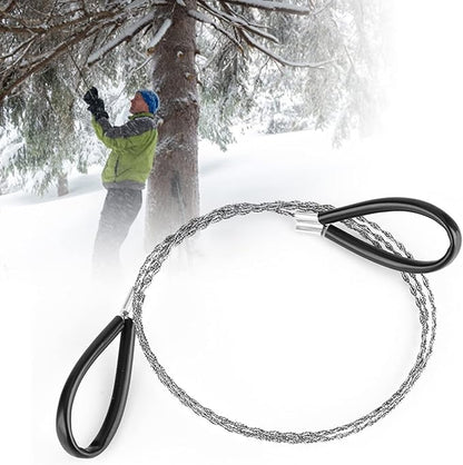 Emergency Wire, Outdoor Survival Wire Anti Rust Mini Stainless Steel with Ring Handle for Outdoor Camping Survival Tool Hunter