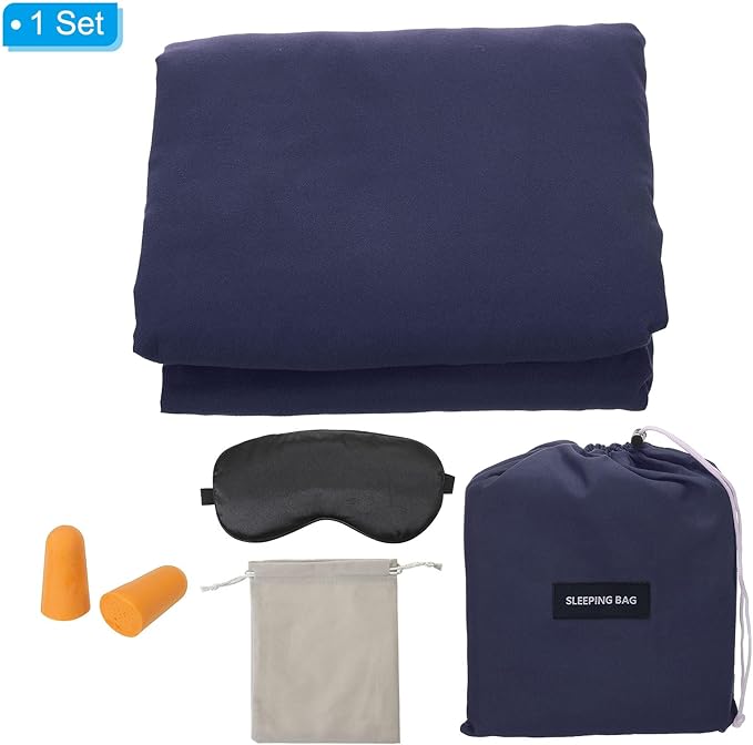 PATIKIL Sleeping Bag Liner Lightweight Soft Travel Camping Sheet Sleep Sack Compact Sleeping Bags Set with Carry Bag for Backpacking Camping Travel Hotel