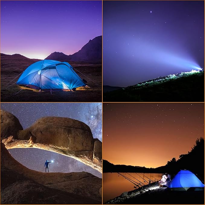sofirn Q8 Pro Rechargeable Flashlight 11000 Lumen, Super Bright Flashlight with 4 x LED, Max 400 Meters Beam Distance, Powerful Flashlight for Camping, Fishing, Emergency (Q8 pro-6500K)