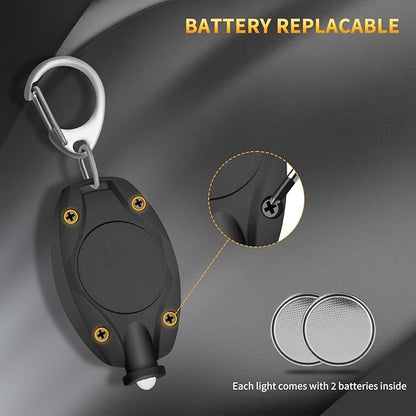 RISEMART 10 Pack Keychain Flashlight, 14 Lumens Bright LED Keychain Light 2 Modes, Portable Mini Key Ring light for Ourdoor Camping Emergency Hiking