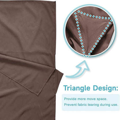 Sleeping Bag Liner, Sleep Sack Travel Sheets, Two-Way-Zipper Expose Feet Separately, Portable Single Camping Sheet for Hotel,Hostels,Business Trips