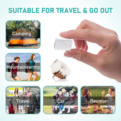 60PCS Compressed Towels, Reusable Toilet Paper Tablets Coin Tissues Camping Wipes, Portable Towels for Home Beauty and Outdoors Hiking