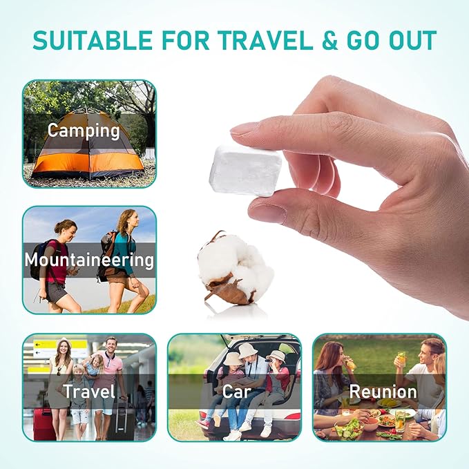 30PCS Compressed Towels, Reusable Toilet Paper Tablets Coin Tissues Camping Wipes, Portable Towels for Home Beauty and Outdoors Hiking