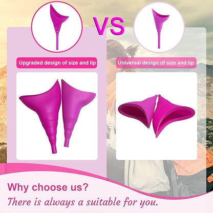 Female Urination Device with Cup, Female Urinals Portable Pee Funnel for Women - Standing Up to Pee Anywhere, Womens Pee Funnel Camping/Hiking Gear Gifts for Women