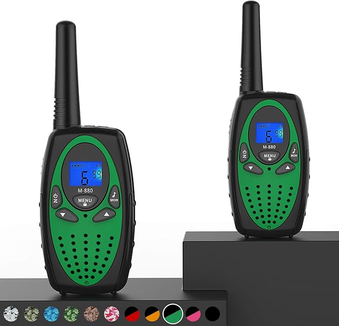 M880 Walkie Talkies for Adults (Green 2 Pack)