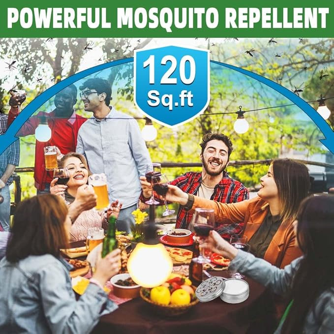Mosquito Repellent for Patio, Indoors Mosquito Repellant, Mosquitoes Deterrent for Yard, Mosquito Control for Room, Keep Mosquito Away Ticks and Gnats,Indoor Mosquito Repellents 2-Pack, White