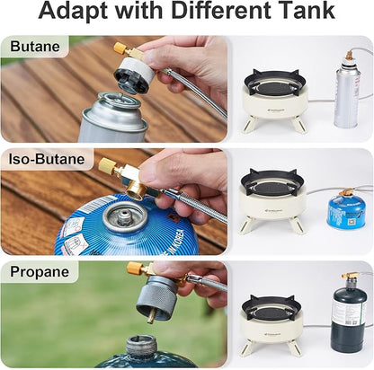 Odoland 4000W Portable Camping Stove Adjustable Infrared Camp Stove Lightweight Propane Backpacking Stove with EVA Box for Outdoor Camping Cooking Hiking and Picnic